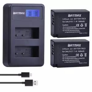 Batmax 1040mAh LP-E17 LP E17 카메라 배터리 + LCD USB 충전기 (캐논 EOS M3 M5 M6 750D 760D T6i T6s 800D 8000D Kis