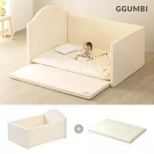 꿈비 60cm 하이가드 아기 범퍼침대 특대형+미미루 토퍼 100x160cm 세트