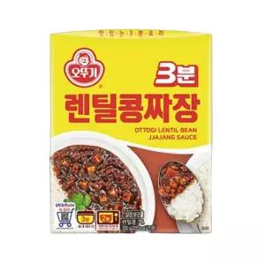 오뚜기 3분 렌틸콩짜장 200g X 12개 오뚜기 3분시리즈 렌틸콩짜장 짜장소스