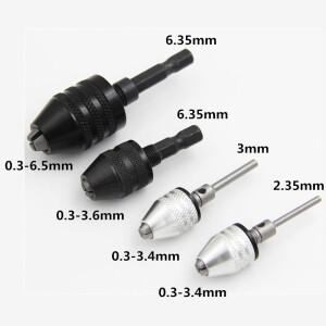 1pc 6.35mm 고속 변경 열쇠가없는 드릴 비트 척 16 진수 어댑터 변환기 도구
