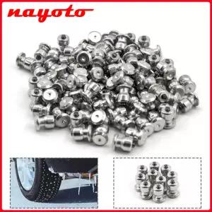 00/200/300pcs 겨울 휠 러그 어 스터드 나사 스노우 스파이크 체인 신발 ATV 자동차 오토바이 8x0mm