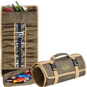 THE RYKER BAG 렌치 롤업 튼튼한 여러 수공구를 오거나이저 가방 공구 아빠를 선물 기계공 캔버스 오거나이저 소켓 렌치 위한 전기 포켓 포함 기술자를