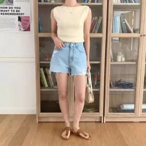 여성 연청 데님 컷오프 반바지 팬츠 쇼츠 숏팬츠