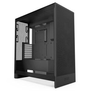 NZXT H7 FLOW 2024 미드타워 ATX 관리 포함 하단 GPU 설치된 사전 에어플로우 지원 블랙 케이블 120MM 전용 케이스 위한 냉각을