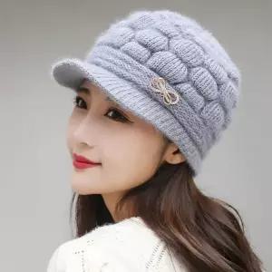 [룽스_62]겨울방한모자 니트 캡비니 할머니 엄마 모자 1P