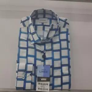[예작]예작 22S/S 여름 린넨긴팔셔츠 프린트 캐주얼 일반핏 스냅단추 YJ2MUA569BL_SC