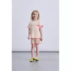 자라 ZARA 네온 콘트라스트 와플 버뮤다 팬츠 - 크림 1020984