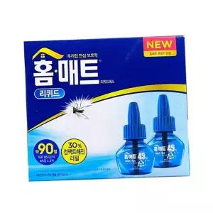 모기퇴치제 가정용 훈증 액상 모기 살충제 리필 실내 2개 교체용 리필액 액체형 리퀴드 90일 전기 액체