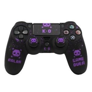 RALAN PIXELATED SKULL DESIGN 컨트롤러 스킨 그립 /플레이스테이션 4 PS4 커버, 포함, 엄지 슬림 호환 컨트롤러와 /프로 2개의