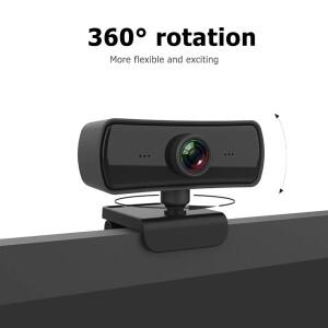 RISE 2K 웹캠 USB HD 카메라 PC 컴퓨터 방송/화상 통화/회의 작업용 개인 정보 커버 포함)