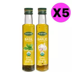 만토바 올리브 오일 선물세트 갈릭 + 바질 250ml 5set BNS