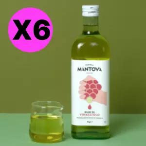 만토바 포도씨유 식용유 요리유 튀김유 대용량 1L X 6 BNS