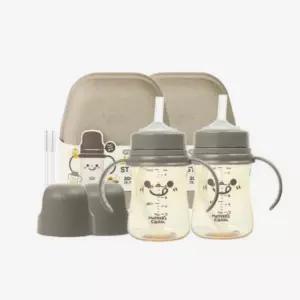 마더스콘 유아 빨대컵 휴대용 선물 세트 200ml X2개 BNS