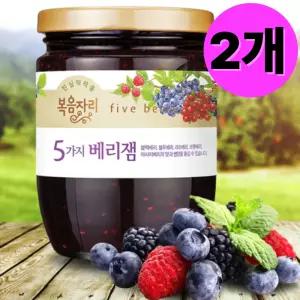 복음자리 5가지 베리잼 아사이 블루베리잼 360g X2개 BNS