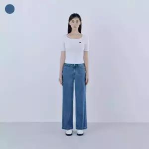 [백화점상품] 게스 여성 청바지 시원한 쿨터치 와이드 데님 여름 팬츠