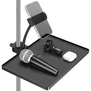 INNOGEAR 마이크 스탠드 트레이 휴대폰 홀더가 액세서리 있는 음악 1인치 6CM 선반 클램프 스트리밍 노래 삼각대 팟캐스트 가능한 녹음 20 스테이지 26 조절 10
