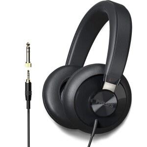 PHILIPS SHP6000 유선 헤드폰 스튜디오 모니터 베이스 고해상도 오버 스테레오 믹싱 이어 차단 오디오 헤드셋 DJ 소음