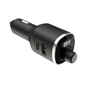 SCOSCHE BTFM8 블루투스 FM 송신기 자동차 충전 포트 고속 시리 키트 충전기 USB 12W 통화 타입 어댑터 듀얼 구글 USB 라디오 자동차 어시스턴트용 핸즈프리 무선