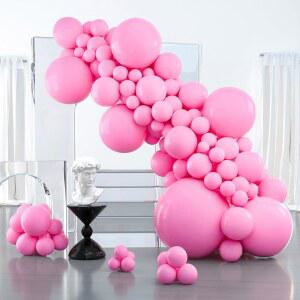 PARTYWOO 핑크 풍선 127피스 다양한 사이즈 45.7CM(18인치), 아치 매트 공주 샤워, 핑크-Y11 발렌타인 베이비 키트 30.5CM(12인치), 데이, 25.4CM(10인치), 처녀 91.4CM(36인치), 파티 12.7CM(5인치), 생일 가랜드,