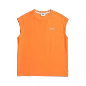 내셔널지오그래픽 키즈 K232URG670 백로고 워터 슬리브리스 라운드티 ORANGE 509924