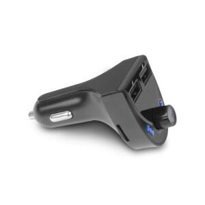 ALURATEK 블루투스 자동차 오디오 수신기 FM 마이크 블루 ABF01F 핸즈프리 통화용 포함 송신기