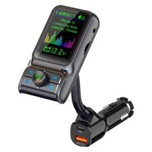 ILOKEY 8인치 컬러 스크린 블루투스 FM 플레이어 USB 포트 AUX 음악 USB PD30W 베이스 고속 TF 사운드 트레블 HIFI 충전 어댑터 자동차 EQ 송신기