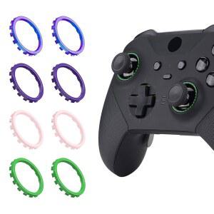 XBOX 엘리트 시리즈 2 및 V1 호환 키트, 퍼플 액센트 - 익스트림레이트 ASR 컨트롤러용 그린 쉘 링 카멜레온 핑크 / X|S
