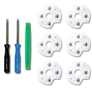 XBOX ONE용 SOSS GAMING D-PAD 전도성 결함 및 DPAD 교체 컨트롤러와 필름 6팩 X/S, - 시리즈 수리 수정 표준, 1 엘리트 있는 호환됩니다 2 버튼 키트 S,