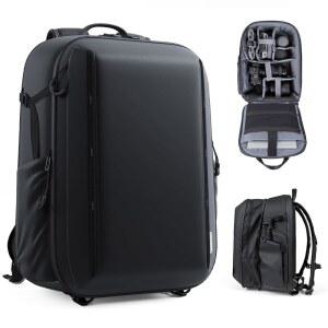 RaLeno 카메라 백팩 가방, 22L+5L(확장 가능한 수납 공간) DSLR SLR 미러리스 카메라용 퀵 액세스 사이드 포켓이 있는 방수 카메라 케이스, DJI Mavic 드론 /16 노트북 /삼각대 홀더와 호환