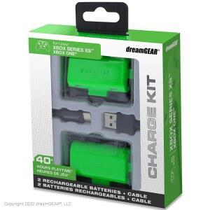드림기어 충전 키트: XBOX 배터리 팩 40시간 2개, 충전식: 10피트 시리즈 충전식 재생 X용 1100MAH 케이블, 가능