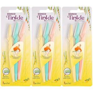 TINKLE DERMAPLANING TOOL 9개, 여성용 더마플레인 트리머 스터퍼 스타킹 복숭아 커버가 리무버, 있는 (3개 면도기, 보호 퍼즈 쉬운 안전하고 3팩), 눈썹
