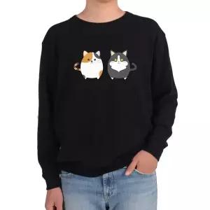 기모맨투맨 야옹이 친구들 CAT 커플고양이 너는 나의 반쪽그림