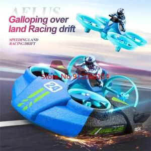 3In 1 RC 드론 호버크라프트 항공 비행/육지/물 운전 Quadcopter 자동차 보트 원격 제어 비행기 소년 아이