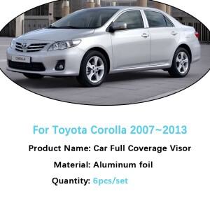 Toyota Corolla 2012 용 자동차 풀 커버 차양 E140 ~ 윈드 윈도우 초라한 바이저 액세서리
