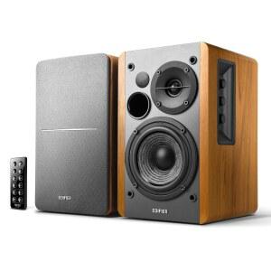 EDIFIER R1280DB 전원 블루투스 책장 스피커 근거리 우드 그레인 광학 RMS 모니터 무선 10.2CM(4인치) - 입력 42W 스튜디오