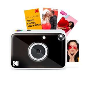 KODAK PRINTOMATIC+ 인스턴트 프린트 디지털 카메라(블랙) 인터랙티브 10MP 인화지에 ZINK 인쇄 5.1X7.6CM(2X3인치) 재미있는 스티커 표시기, - 풀 상태 뒷면 카메라, RGB LED 휴대용 쉽고 컬러 사진