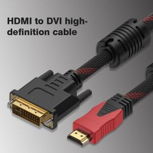 HDMI 호환 DVI 케이블 남성 24+1 어댑터 HDTV 프로젝터 PlayStation 4 PS4/3 TV BOX용 양방향 1080P