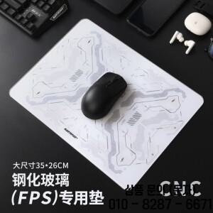 얼룩 방지 부드러운 광전지 유리 마우스 패드   FPS 게임용 강화 표면 글라이드 전문가용 데스크 매트