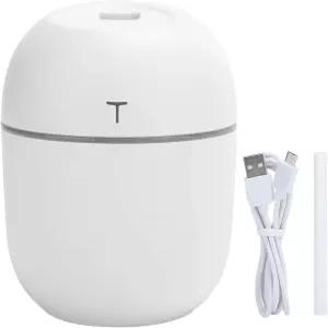 DC5V 220ml LED 야간 조명 휴대용 USB 플러그 포함 데스크탑 오피스 홈카 사용(화이트)