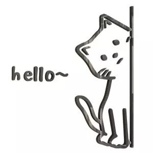 아크릴 방수 벽스티커 벽데코 감성고양이 홈데코 캐릭터 창문용 귀여운 접착 장식