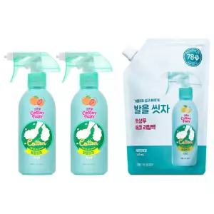 온더바디 발을씻자 코튼풋샴푸 자몽 385ml 2개 + 리필 레몬 500ml 1개