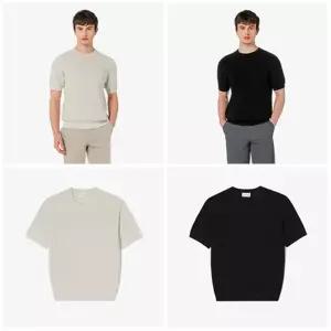 매장정품 LACOSTE 라코스테 브랜드관 (남성)26SS 반팔 립조직 연사 크루넥풀오버 AH827E-56G (2컬러 택1) 1