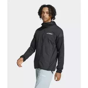 매장정품 ADIDAS 아디다스 테렉스 엑스페리어 클라이마웜 윈드 라이트 플리스 후드 재킷 - 블랙 JF1227 155