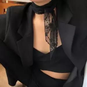 펀칭 레이스 넥워머 여성용 목도리 스카프 봄 가을 헤어밴드 겸용 소품 쉬폰스카프