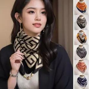 30대 40대 중년 여성 마그네틱 롱스카프 목걸이형 자석 머플러 패턴 디자인 넥워머
