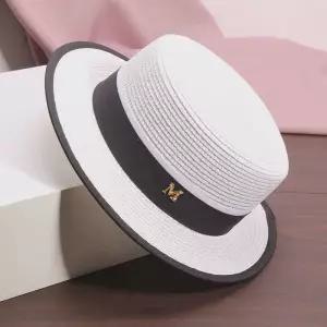 밀짚모자 중절모 클래식 챙모자 챙와이어 모자 여성 페도라 레트로 봄 여행 비치