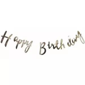 이벤트 생일축하 필기체 가랜드 실버