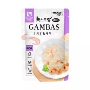더캣 외식시리즈 캣스토랑 감바스 치킨새우 80g 10개 1박스