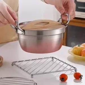 찜기냄비받침 스텐 냄비 받침 사각 열차단 스테인 스틸 냄비받침대