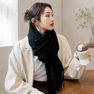 부드러운 캐시미어 숄 목도리 여성 겨울 방한 넥워머 스카프-WFO9NB...